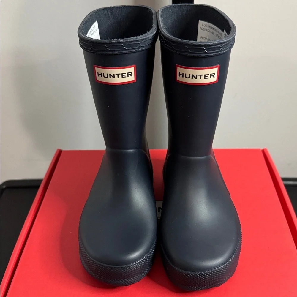 Hunter Kids Toddler Navy First Classic Boots Size 9 Boys/10 Girls New NIB